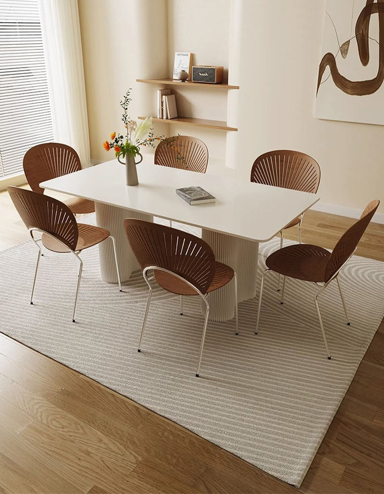 Aiden White Dining Table, Sintered Stone