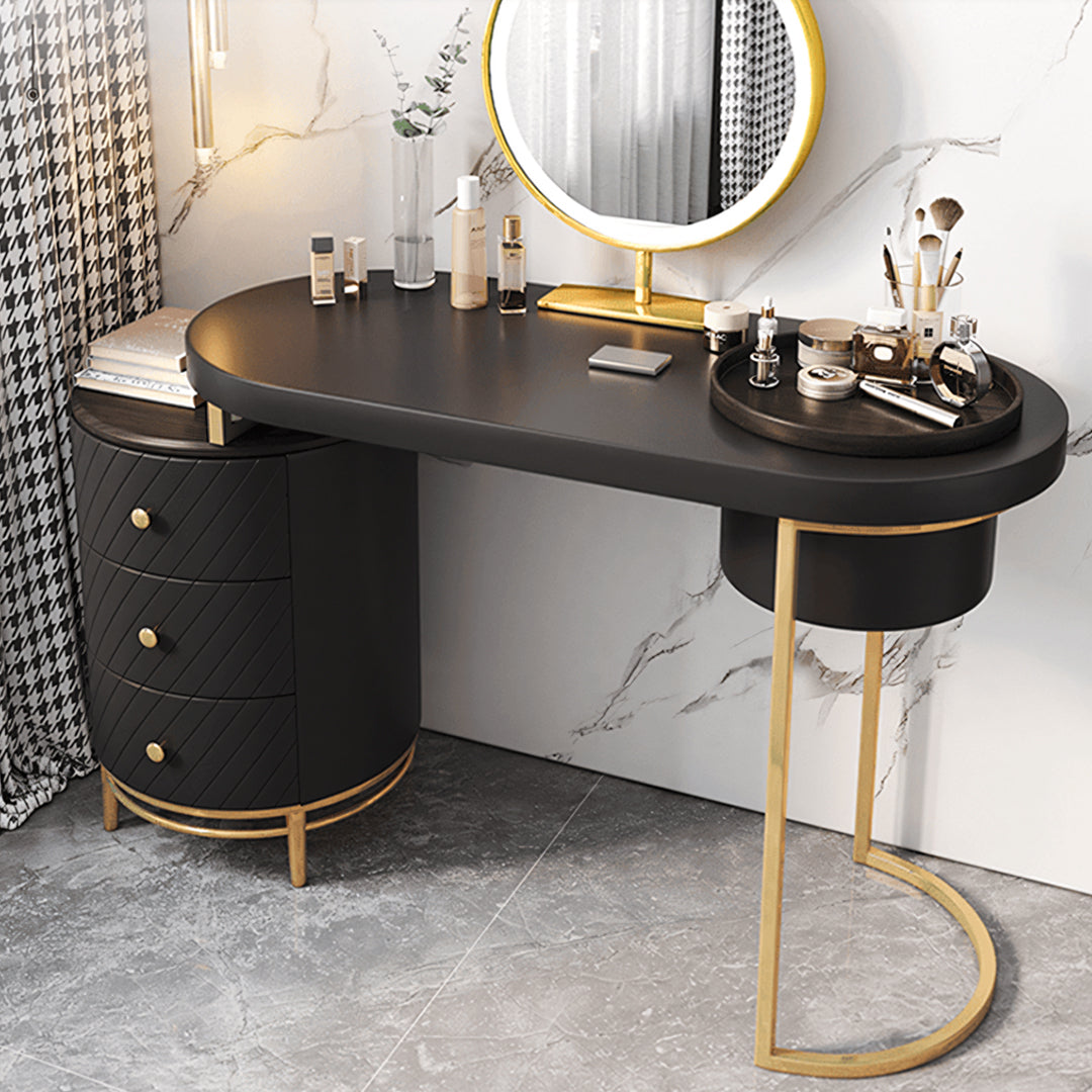 Tandy Dressing Table With LED Mirror, Green & White,  Makeup Vanity