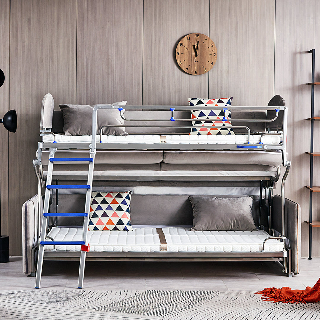 Ramos Two Seater Sofa Bed, Bunk Bed, Flannelette