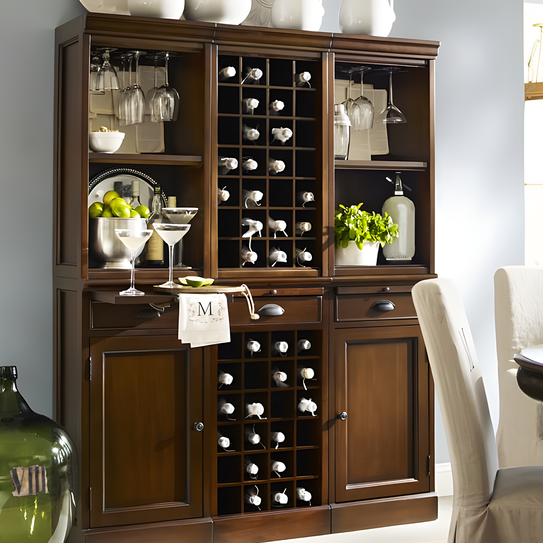Ivanna Wine Cabinet, Wine Rack, Wood