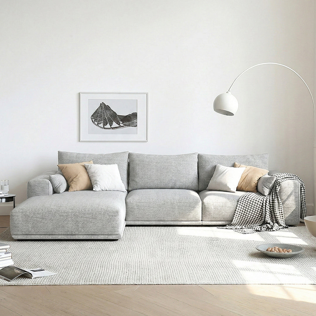 Frances Three Seater Corner, Four Seater Corner Sofa, Cotton Linen