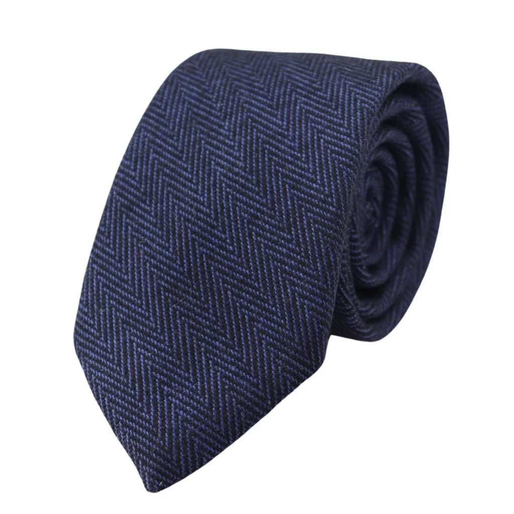 Men's Tweed Herringbone Tie & Pocket Square Set