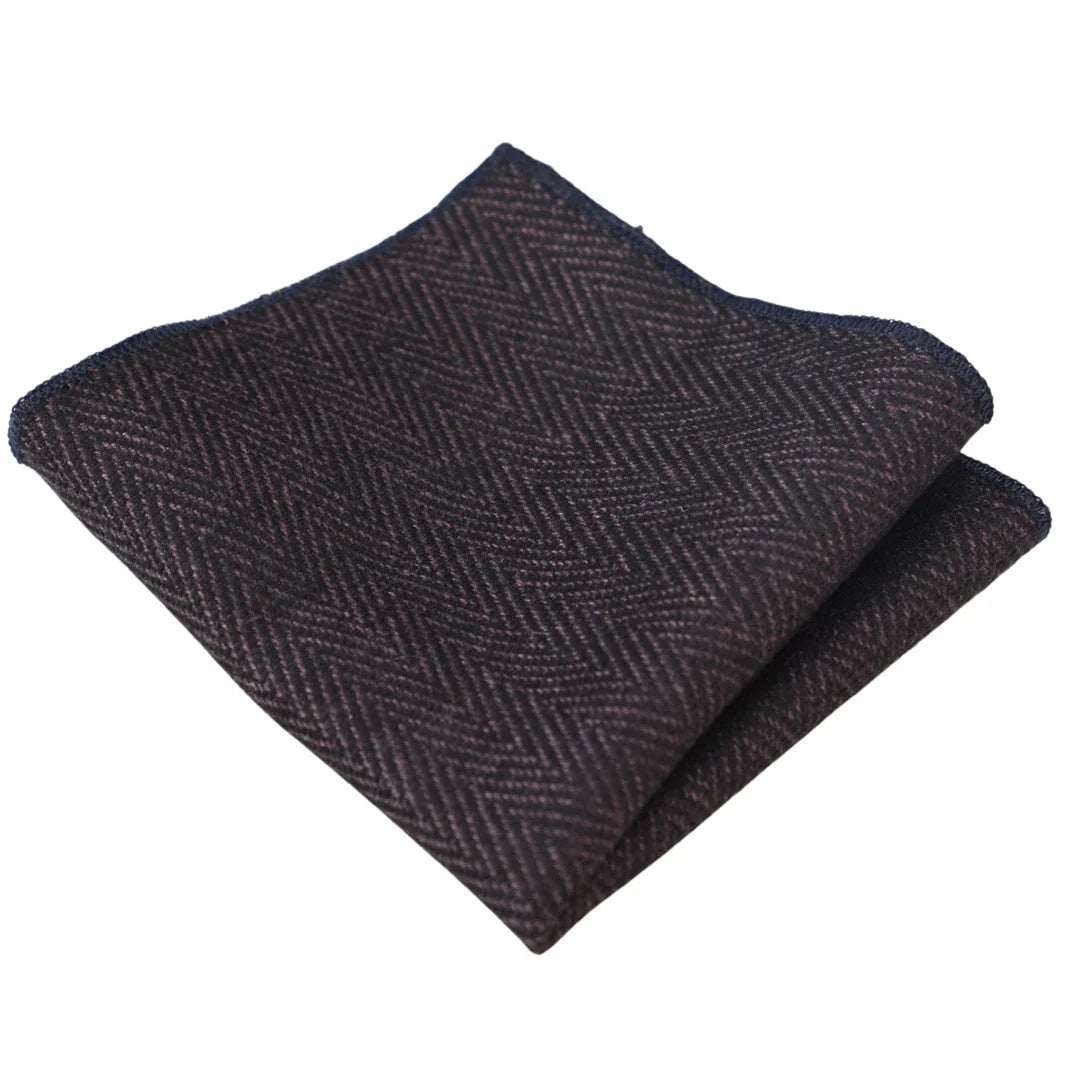 Men's Tweed Herringbone Tie & Pocket Square Set