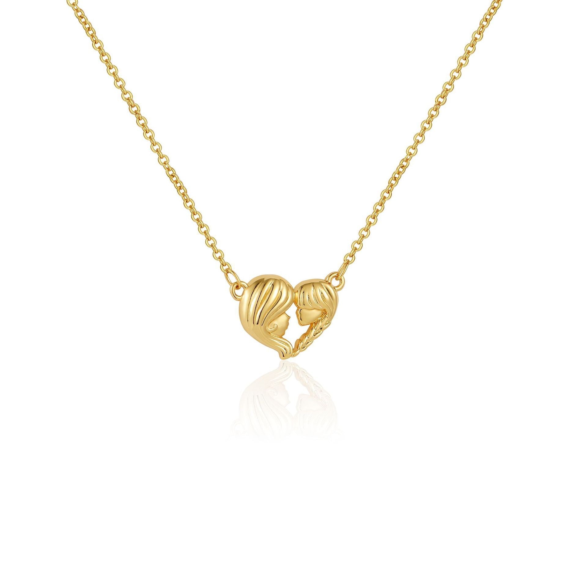 European And American Love Necklace Mother's Day Geometric Copper Peach Heart Gift