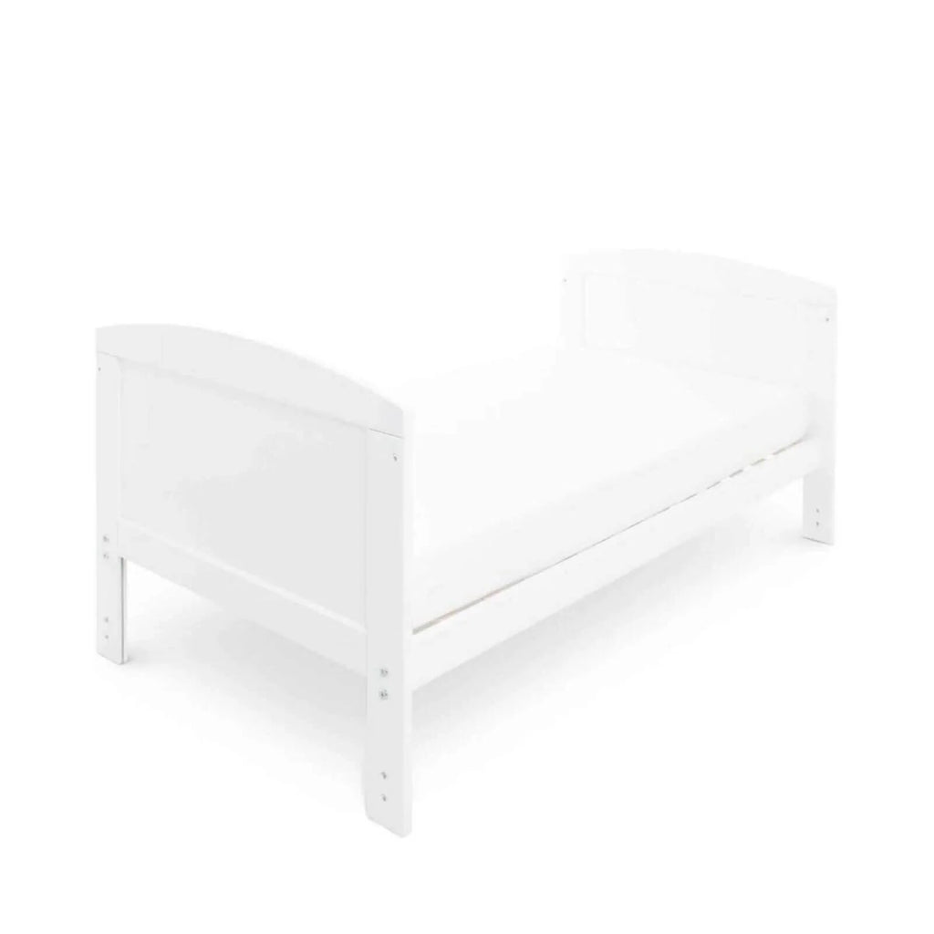 Ickle Bubba Coleby Classic Cot Bed White - Premium Sprung Mattress