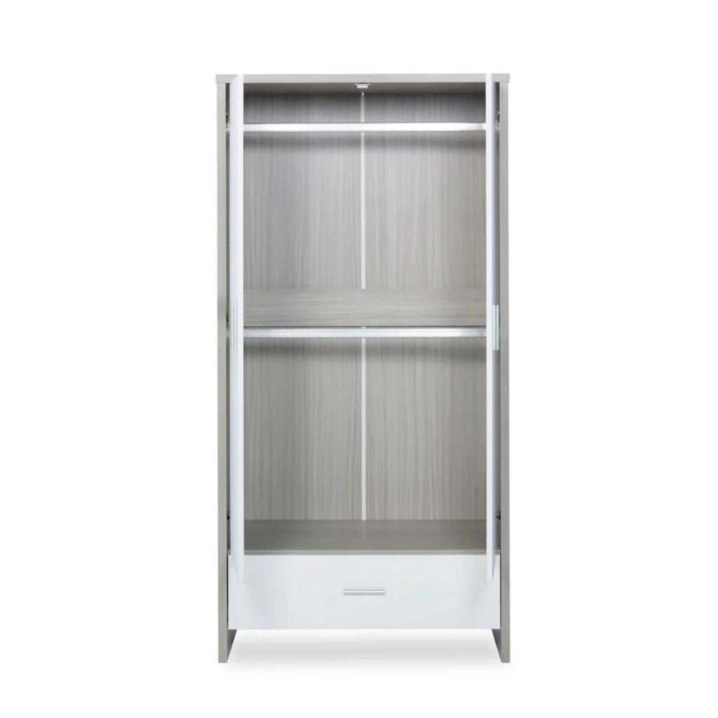 Ickle Bubba Pembrey Wardrobe - Ash Grey & White