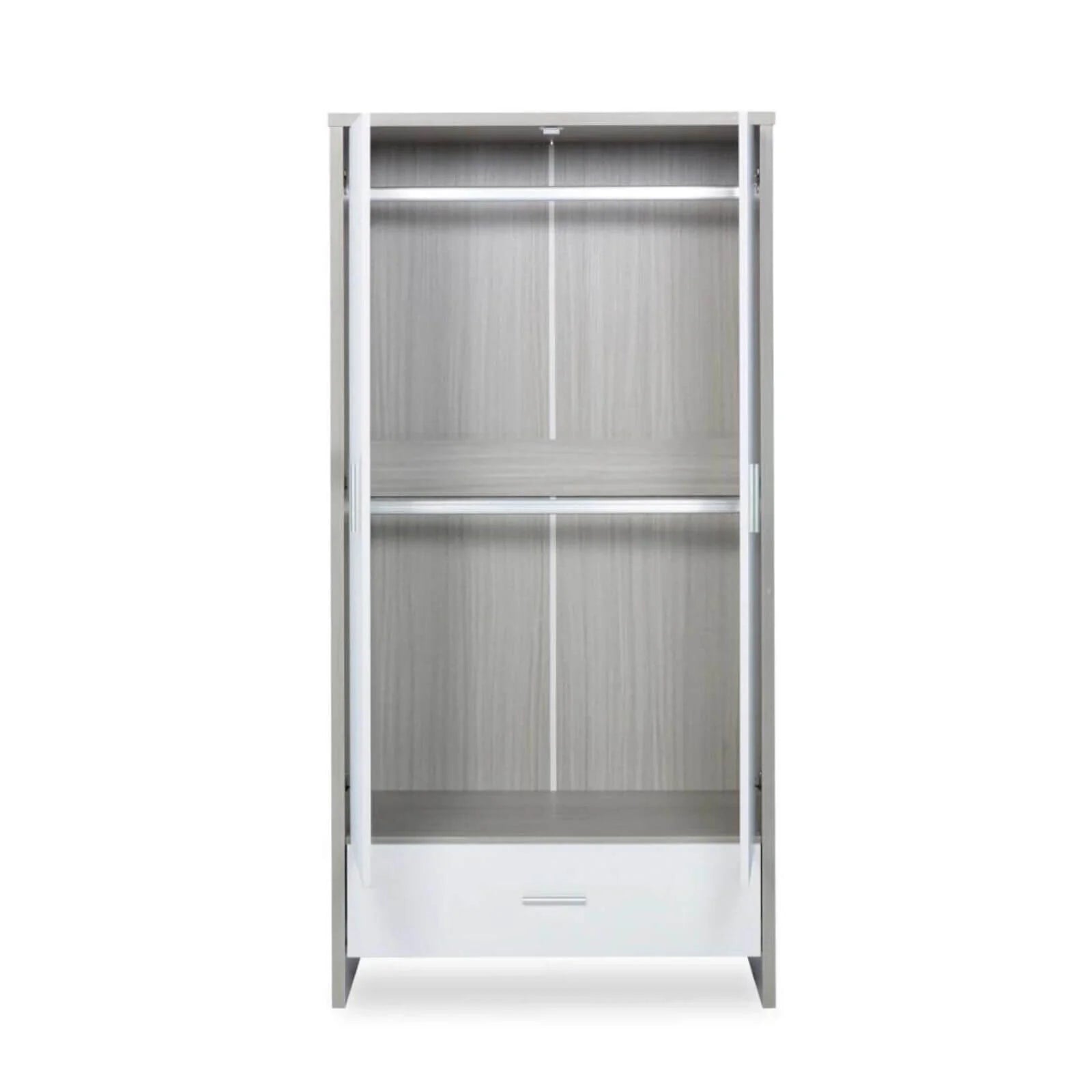 Ickle Bubba Pembrey Wardrobe - Ash Grey & White