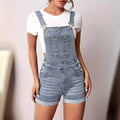 Slim-fit Denim Overalls With Straps