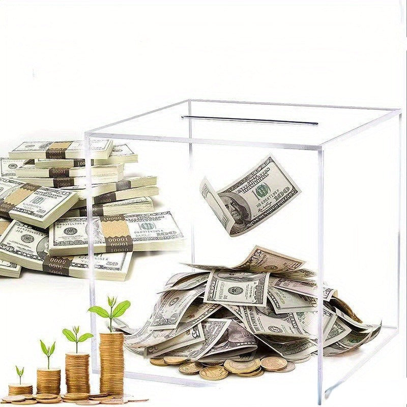 Coin Bank Only-in-no-out Savings Transparent