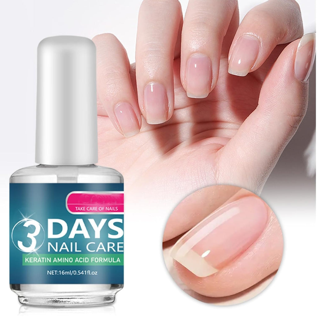 3 Days Nail Care: Keratin & Amino Acid Oil for Dry, Weak Nails (2x16ml)