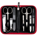 3 Swords Germany 8-Piece Manicure & Pedicure Kit — Red Case, Made in Germany