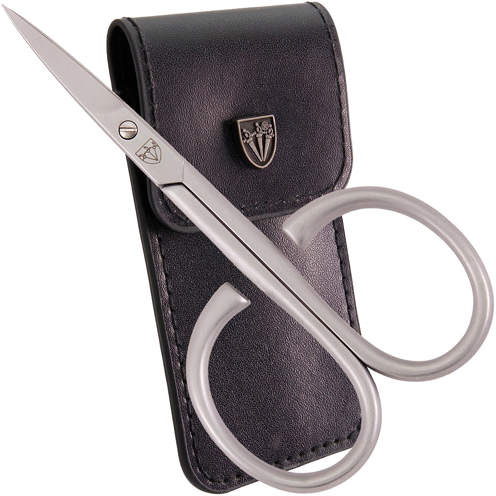 3 Swords Germany - Stainless Steel Curved Cuticle Scissors with Case | Strong Scissors for Strong People