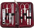 3 Swords Germany 8-Piece Manicure & Pedicure Kit in Burgundy Case – Made in Germany