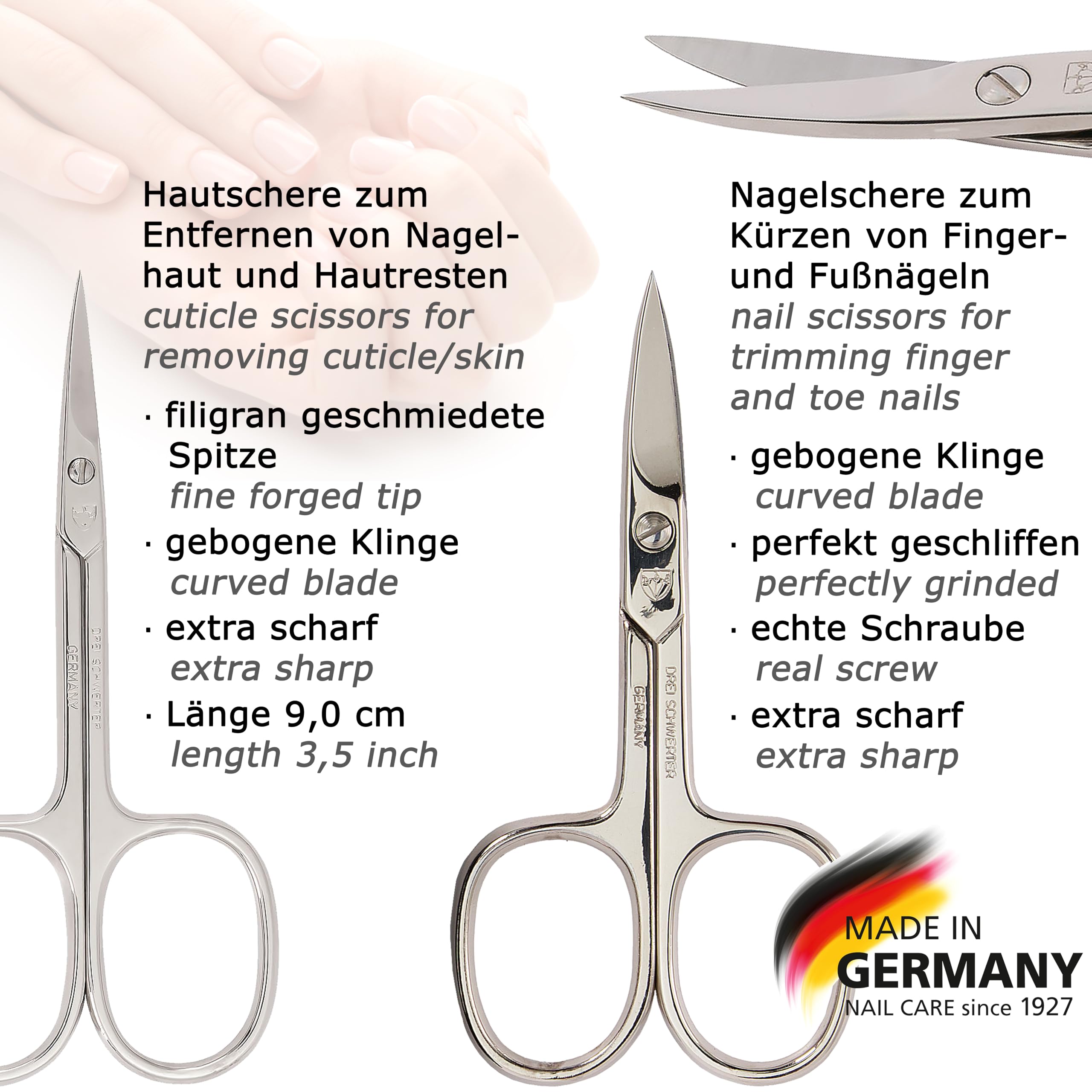 3 Swords Germany – 12-Piece Manicure & Pedicure Kit in Red Leather Case | Made in Germany