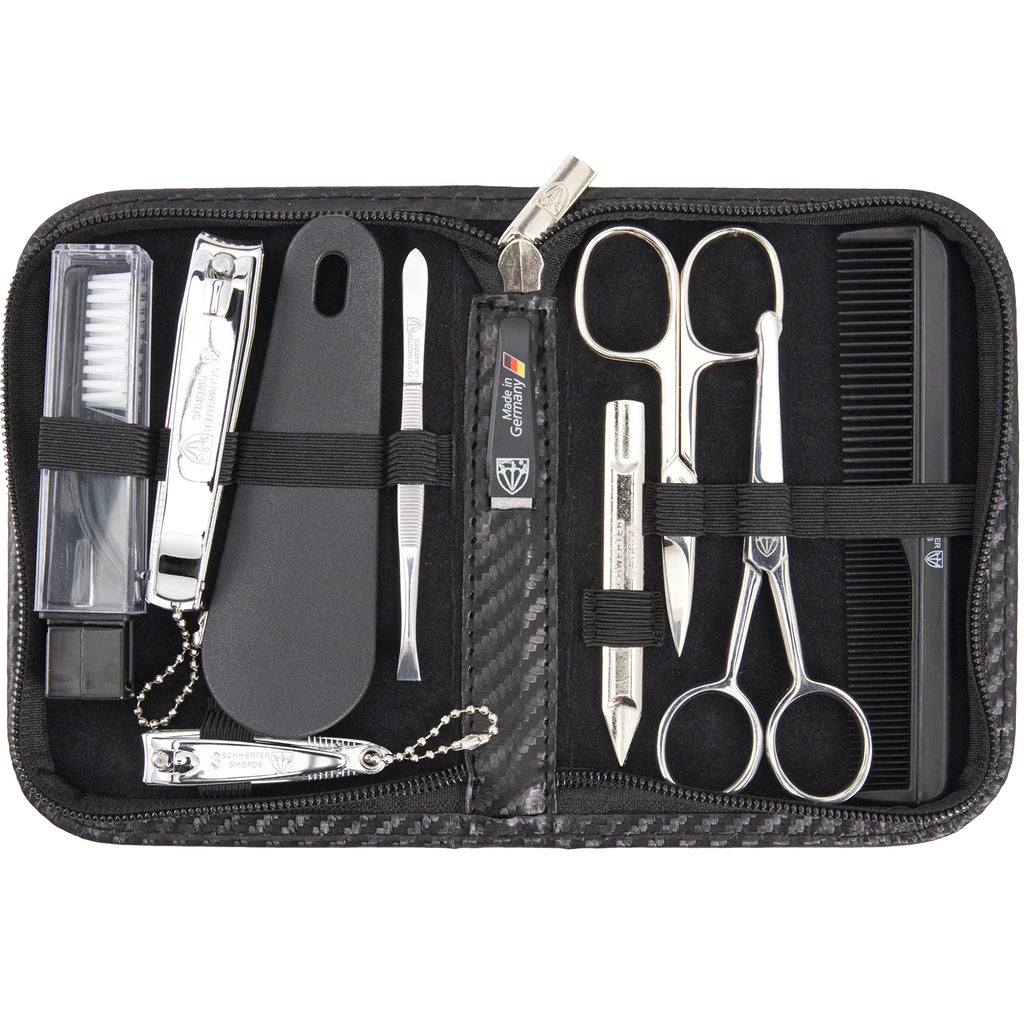 3 Swords Germany - 10-Piece Manicure Pedicure Kit in Leather Case | Premium German Craft