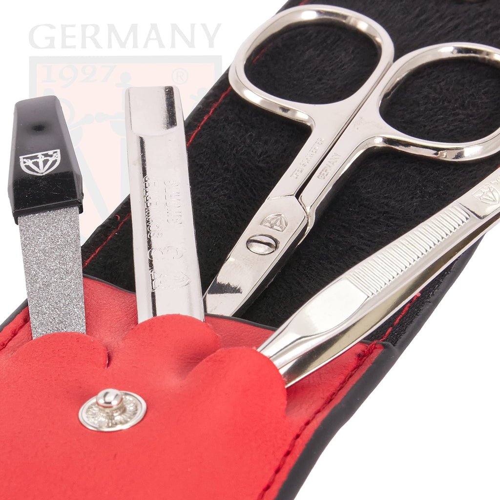 3 Swords Germany – 3-Piece Manicure & Pedicure Kit | Solingen Made, Leather Case Gift Box