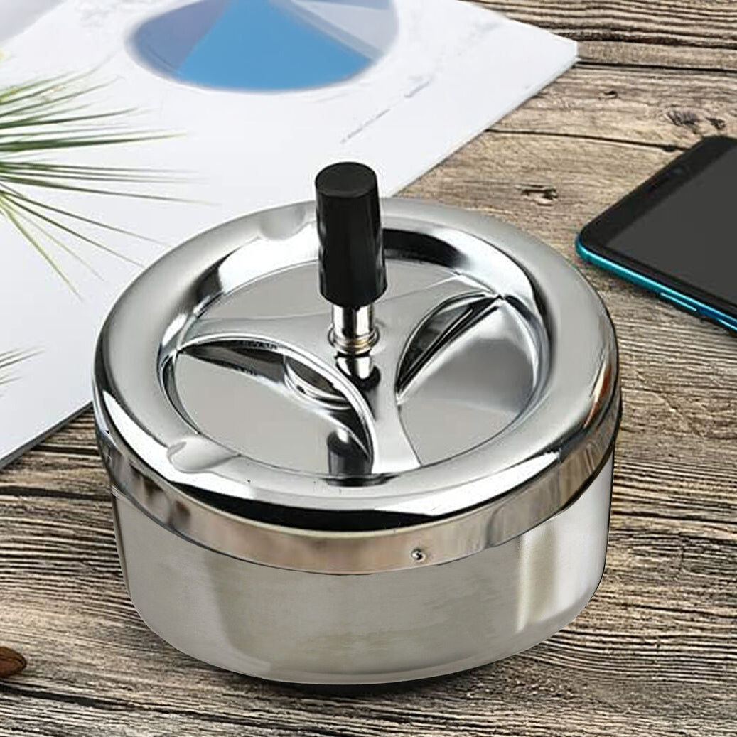 Chrome Effect Large Spinning Ashtray