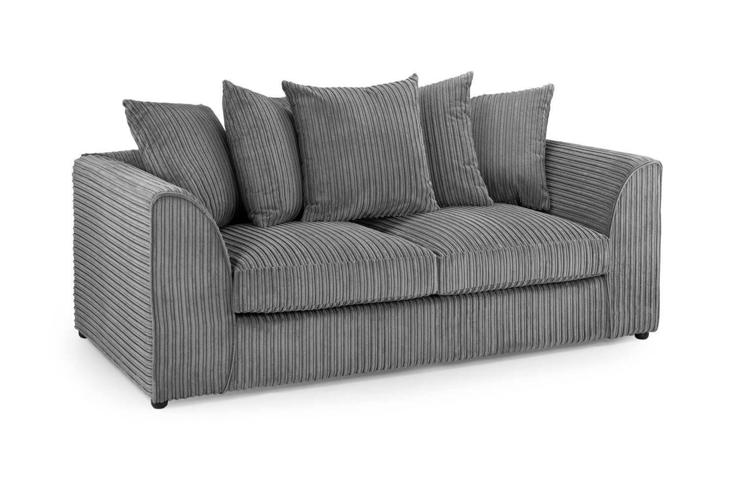 Harley Jumbo Grey 3 Seater Sofa: Cosy Foam-Filled Living Room Comfort