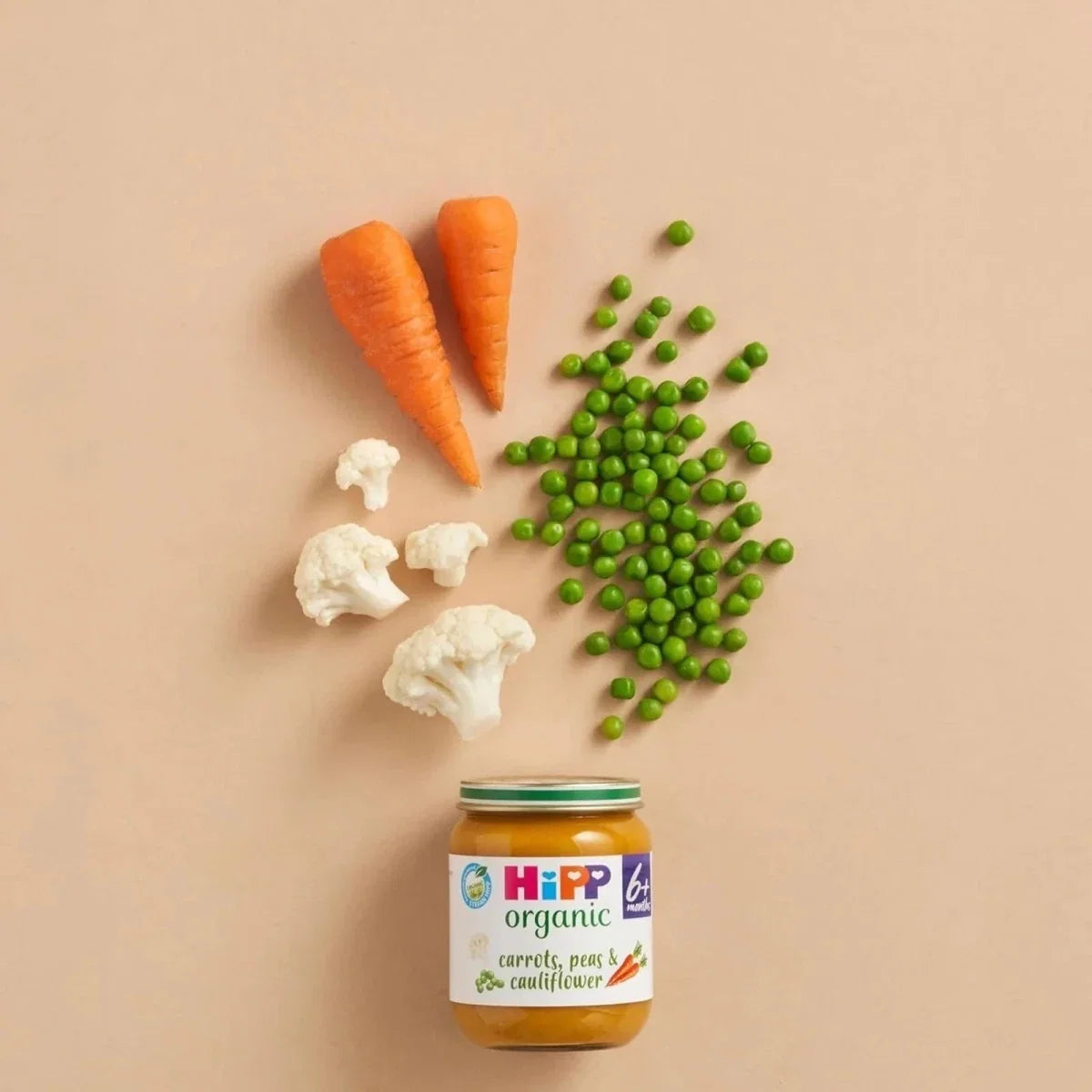 HiPP Organic Carrots Peas & Cauliflower Jar 6+ months 125g