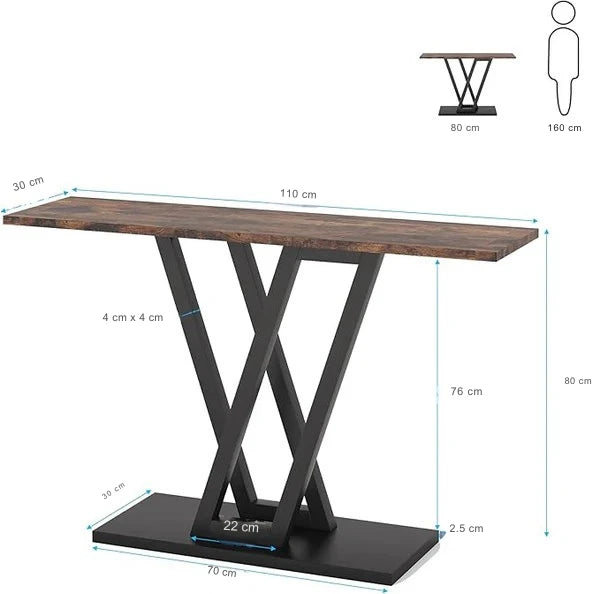 110cm Industrial Console Table for Entryway and Hallway