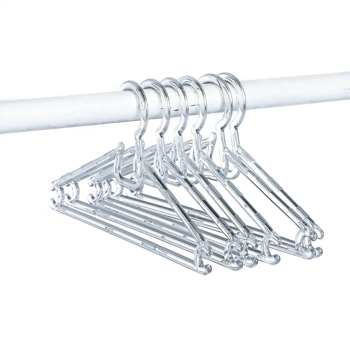 HelloBaby 6 Pack Crystal Transparent Baby Hangers - Transparent