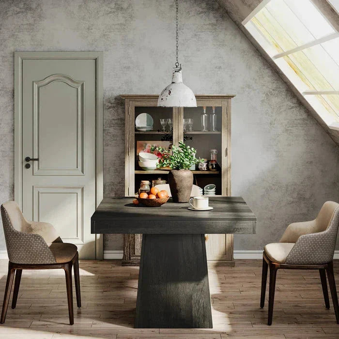 80cm Dining Table, Square Farmhouse Kitchen Table Dinner Table