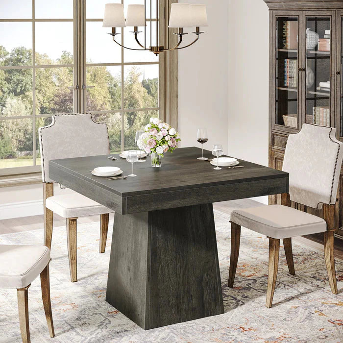 80cm Dining Table, Square Farmhouse Kitchen Table Dinner Table