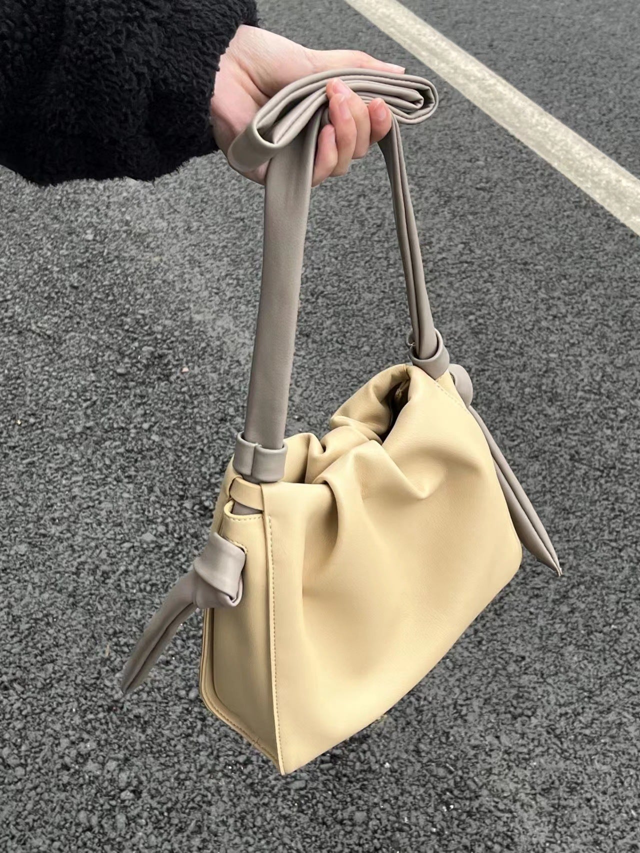 Women's Fashion Color Contrast Shoulder Messenger Cloud Bag