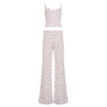 V-neck Camisole And Low-rise Loose Straight-leg Pants For Loungewear