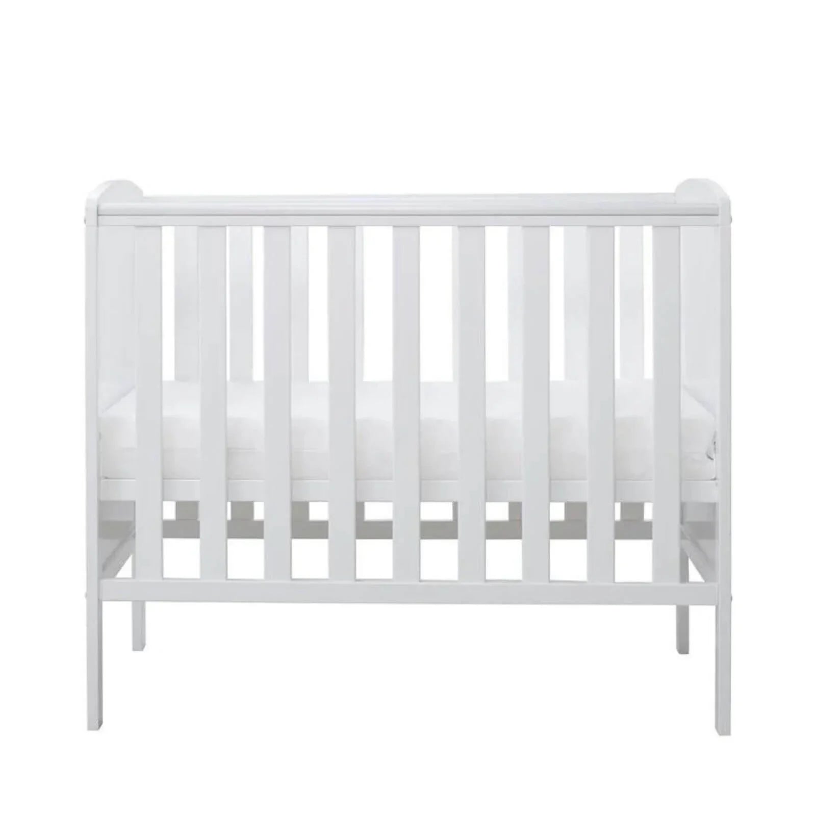 Ickle Bubba Coleby Space Saver Cot White - Fibre Mattress