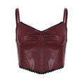 Women's Lace-Patchwork Corset-Style Asymmetrical Camisole