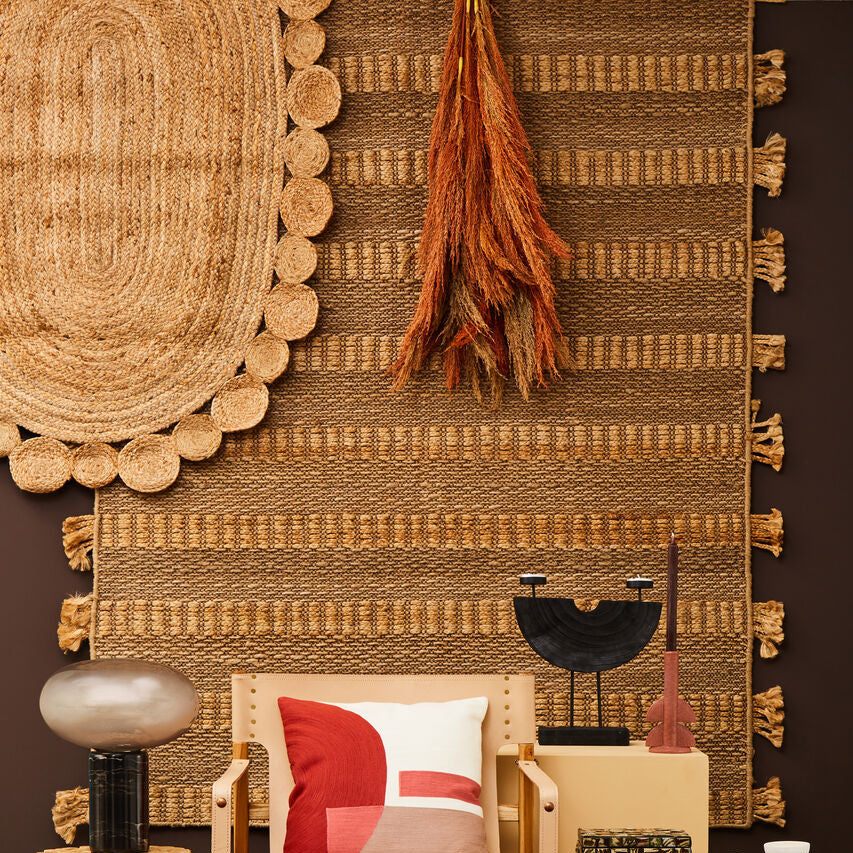 Bosie Demir Oval Woven Jute Rug