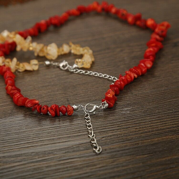 Handmade Natural Stone Beads Beaded Necklace Bracelet Earrings