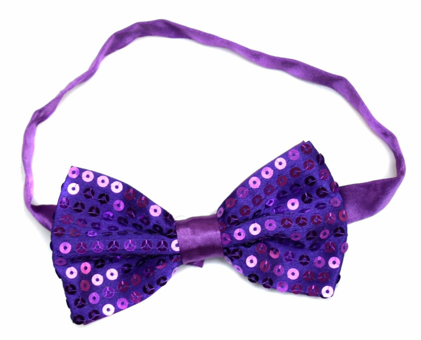 Sequin Satin Shiny Bow Tie Dickie Show Sparkly Fancy Dress Magic Mens Boys