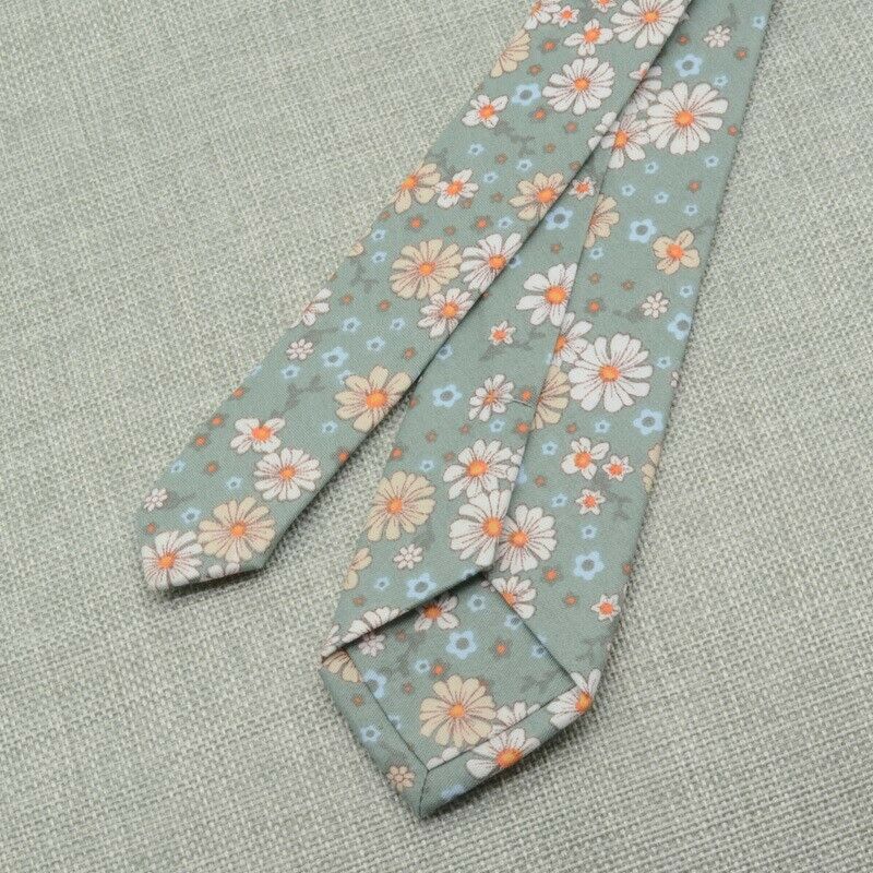 High Quality Luxury 100% Cotton Men's Floral Flowers Party Tie - Summer Blooms