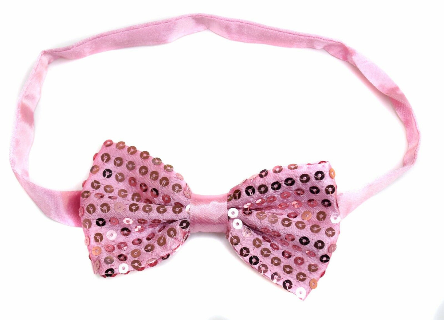 Sequin Satin Shiny Bow Tie Dickie Show Sparkly Fancy Dress Magic Mens Boys
