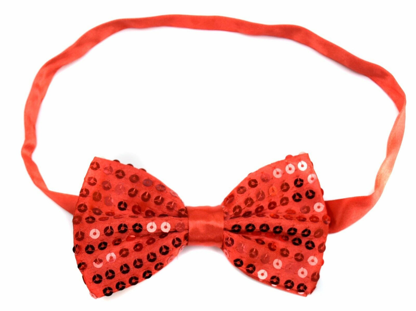 Sequin Satin Shiny Bow Tie Dickie Show Sparkly Fancy Dress Magic Mens Boys