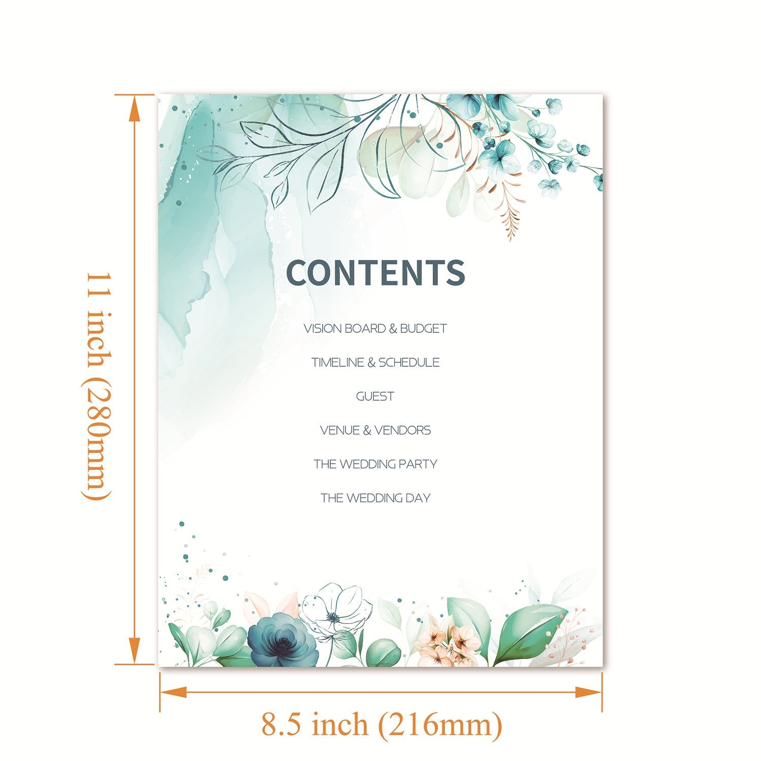 Wedding Planner Hardcover Flyer With Stickers