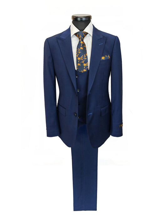 Men's 3-Piece Navy Slim Fit Suit
