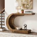 Sculptural Crescent Console Table