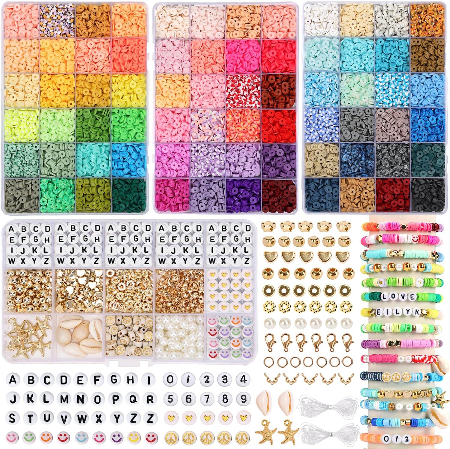 Multi-Color Soft Ceramic Beads Ornament Sets Of Boxes