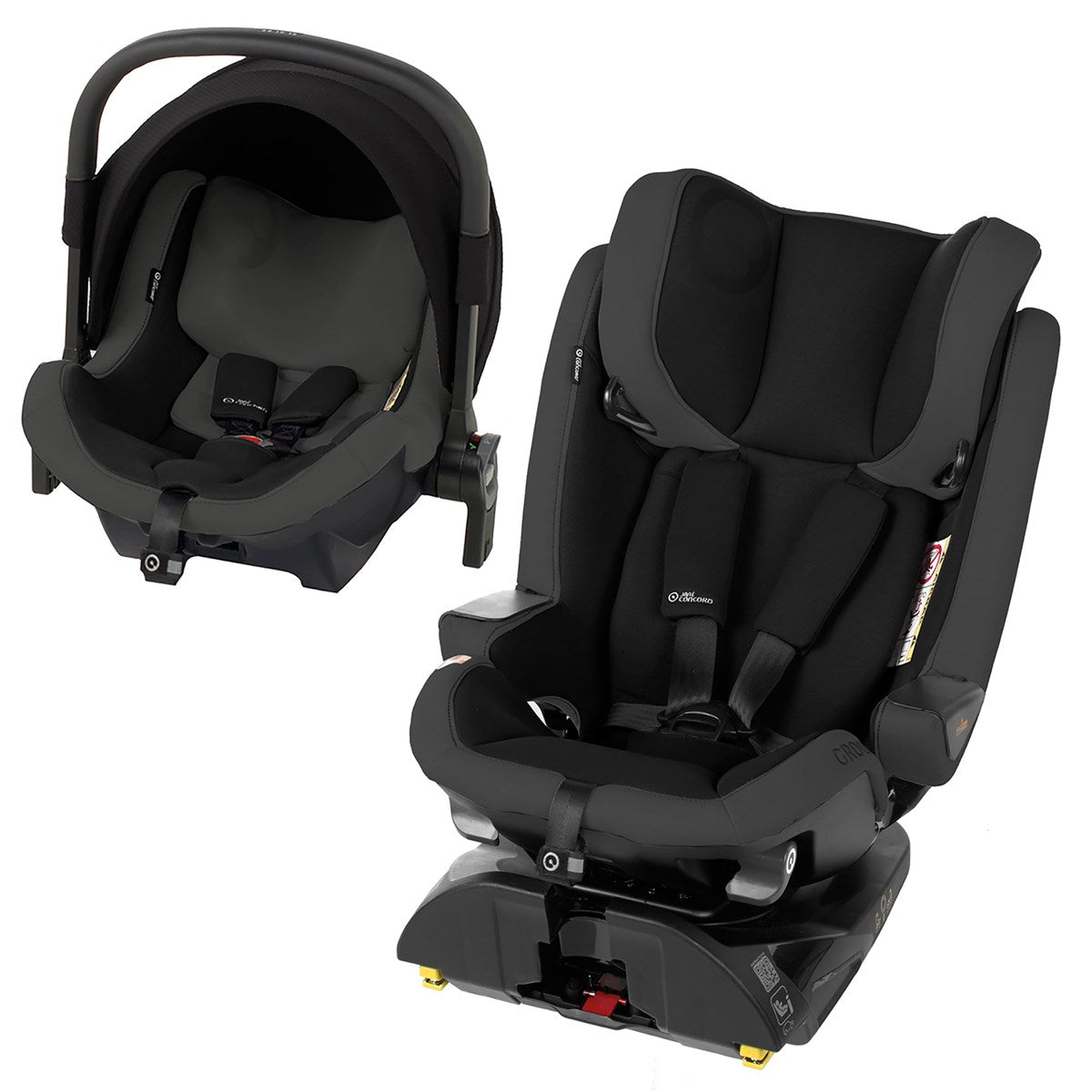 Jane Groowy + Nest i-Size Car Seat Combination 40-150cm, 0-12 Years, Matt Black