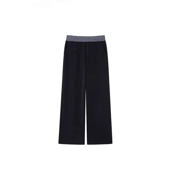 Women's AutumnWinter Fleece-Lined Loose Effortless-Style Sweatpants With A Slimming Effect For Pear-Shaped Figures