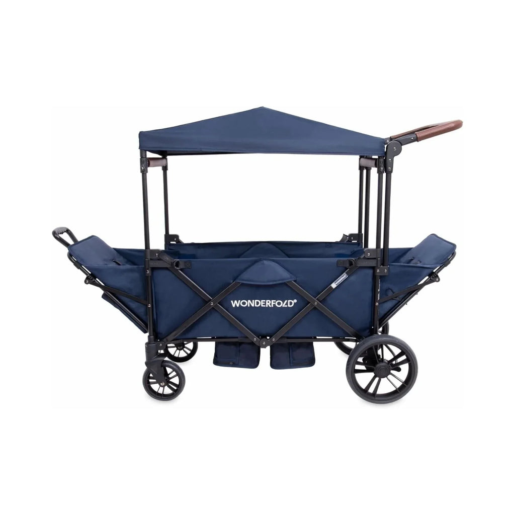 Wonderfold X2R Push & Pull Quad Stroller Wagon - Sapphire Navy