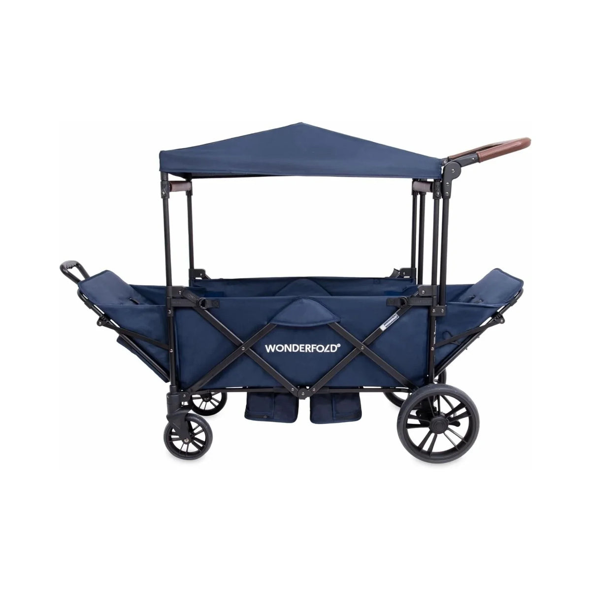 Wonderfold X2R Push & Pull Quad Stroller Wagon - Sapphire Navy