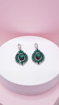 Oval Baroque Crystal Drop & Dangle Earrings