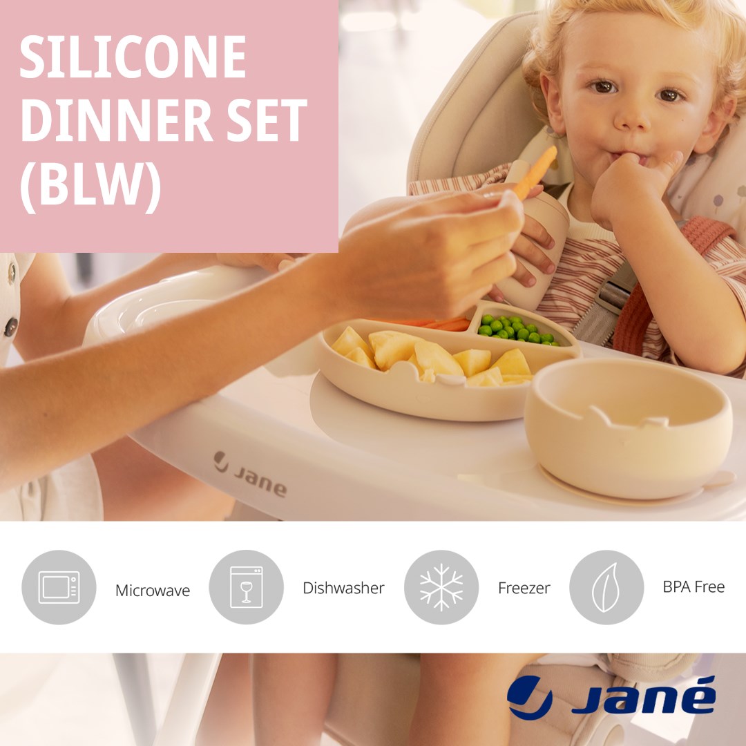 4-Piece LFGB Certified Silicone Dinner Set for Children