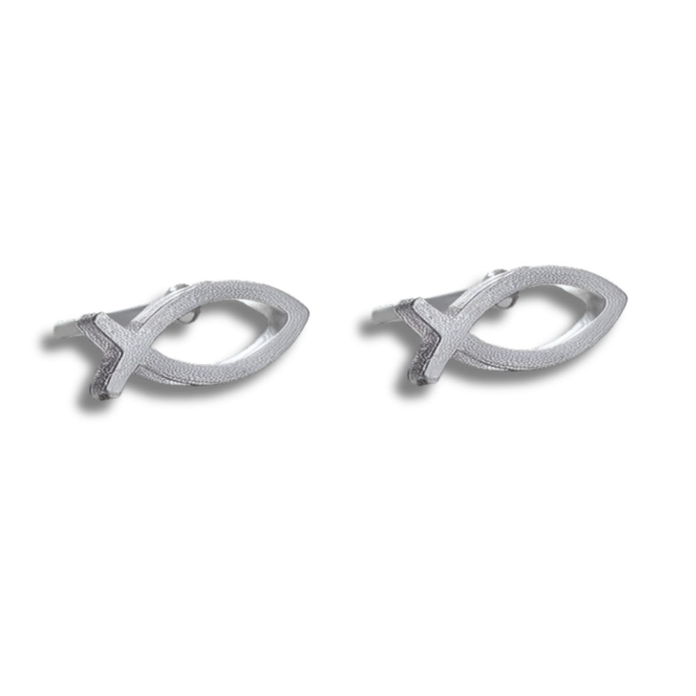 Christian Fish Stud Earrings - Fashion Accessory for Women
