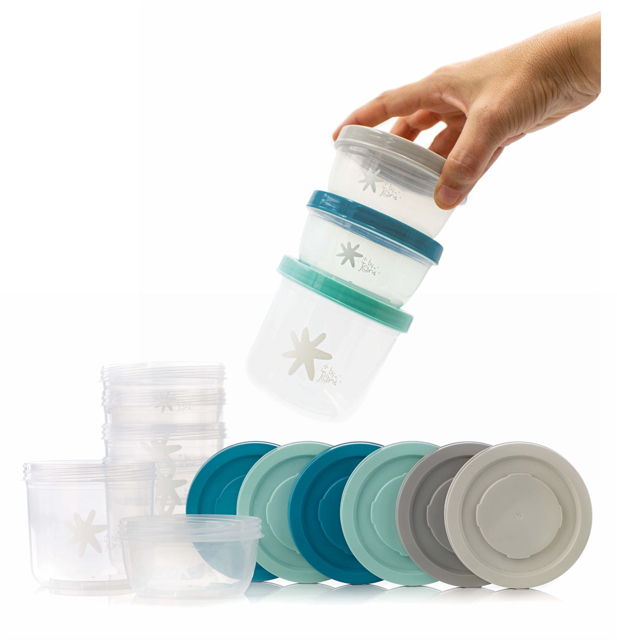 Stackable Baby Bowls / Food Containers, pack of 6
