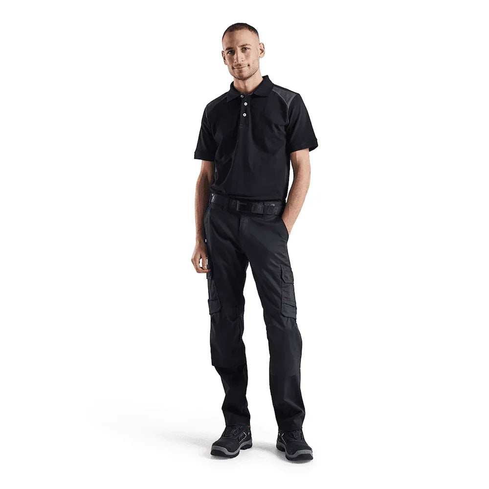 Blaklader 1448 Industry Stretch Kneepad Trousers Black/Dark Grey